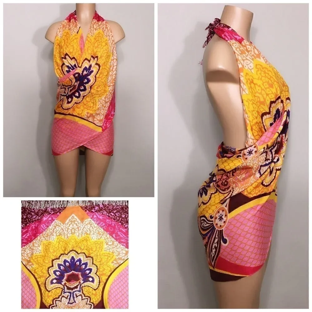 Brightly colored Pasmina scarf wrap.  NWOT